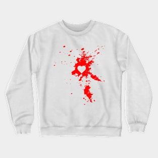 Heart Splatter Crewneck Sweatshirt